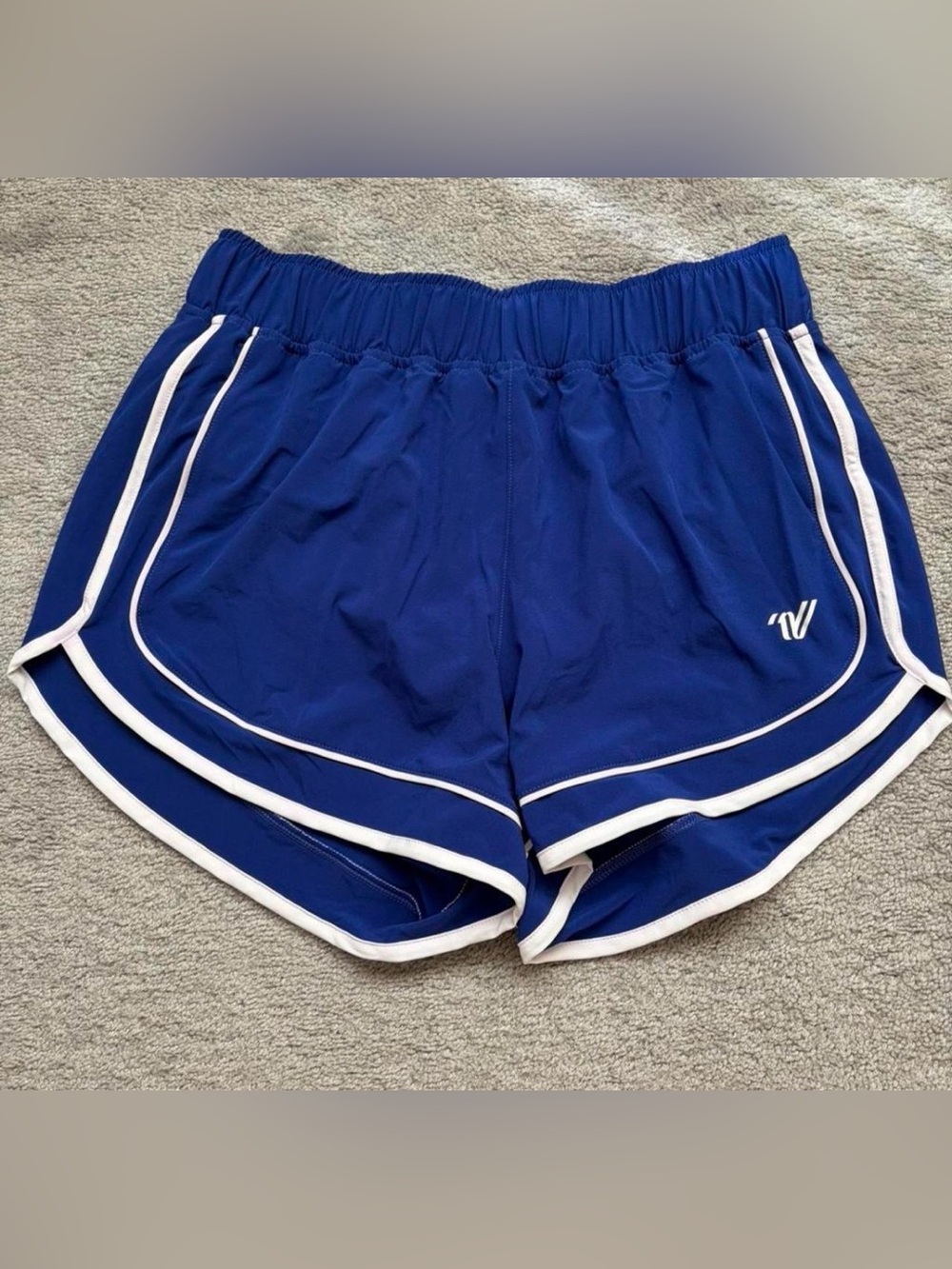 Varsity Brand Royal Blue Flowy Athletic Shorts with White Trim Size Small